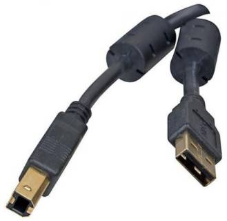 Кабель Atcom USB 2.0 AM/BM до принтера, з 2-ма феритами, 5м 10109