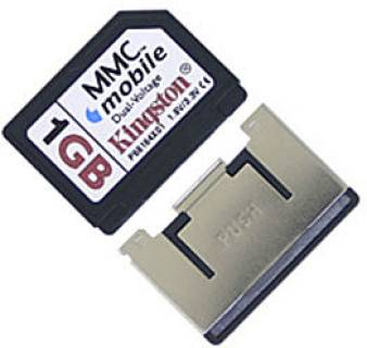 Карта памяти Kingston MMC Mobile 1GB KINGSTON Dual Voltage MMCM/1GB