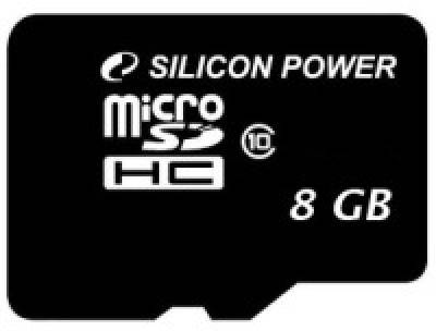 Карта памяти Silicon Power Elite microSDHC 8GB Class 10 UHS-I + adapter SP008GBSTHBU1V10-SP