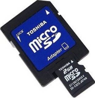 Карта памяти Toshiba microSD 2 GB + SD adapter SD-C02GJ(BL3A/SD-C02GJ(BL5A