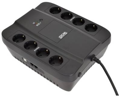 ИБП Powercom SPD-650U (390W), 140-300V, USB, Black