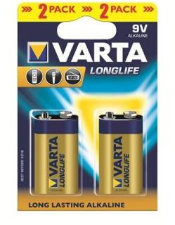 Батарейка Varta LONGLIFE 9V Extra BLI 2 6LR61 ALKALINE 04122101412