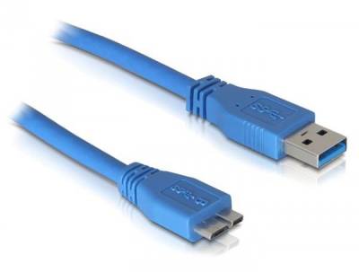 Кабель Atcom Кабель USB Atcom AM/Micro-B 0.8м, USB 3.0, синий 12825