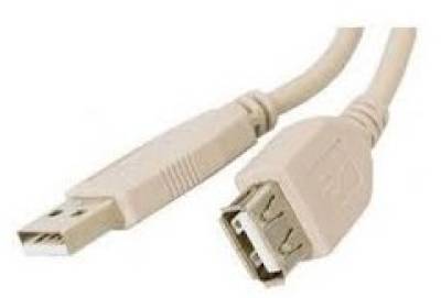 Кабель Atcom AM/AF 1.8м, USB 2.0, удлинитель, белый, с ферритом 3789