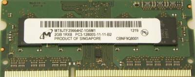 Оперативная память Micron So-Dimm DDR3 2GB 1600MHz CL11 MT8JTF25664HZ-1G6M1