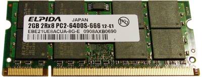 Оперативная память ELPIDA So-Dimm DDR2 2GB 800MHz EBE21UE8ACUA-8G-E