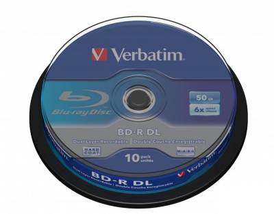 Диск Verbatim BD-R DL 50 Gb 6x Cake 10 pcs 43746