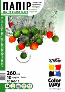 Фото бумага ColorWay A4 PNG255-50