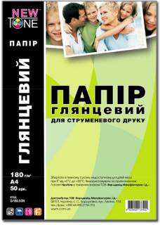 Фото бумага WWM Фотобумага NewTone, глянцевая 180g/m2, A4, 50л (G180.50N)