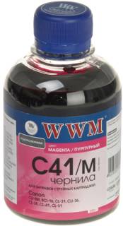 Чернила WWM CANON CL41/51/CLI8/BCI-16 Magenta (200г) C41/M