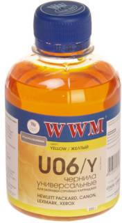 Чернила WWM Universal CANON/HP/LEXMARK/XEROX Yellow U06Y