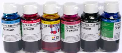 Чернила ColorWay Epson TX650 (6х100мл) BK/С/M/LС/LM/Y CW-EW650SET01