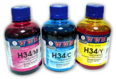 Чернила WWM H34Y HP C8766/C9361/C9363 Yellow