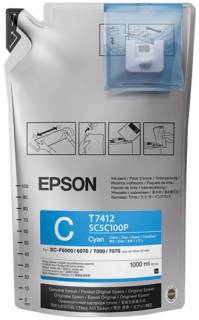 Чернила Epson Чернила Epson для SC-F6000/7000 UltraChrome DS Cyan (1Lx6packs) C13T741200