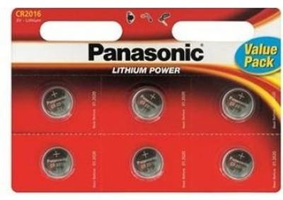 Батарейка Panasonic CR 2016 BLI 6 LITHIUM CR-2016EL/6B
