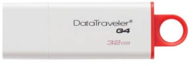 Флеш-память USB Kingston DataTraveler I G4 32GB White-Red USB 3.0 DTIG4/32GB