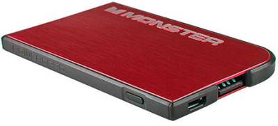 Monster Mobile PowerCard Portable Battery - Cherry Red Por MNO-133333-00