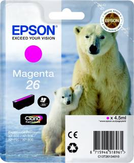 Картридж Epson 26 XP600/ 605/ 700 magenta C13T26134010