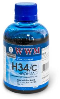 Чернила WWM HP C8766/C9361/C9363 Cyan H34C