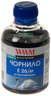 Чернила WWM EPSON XP-600/ XP-605/ XP-7005 (Black Pigment) (E26/BP) 200г
