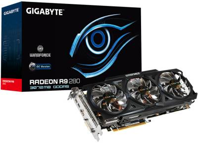 Видеокарта Gigabyte Radeon R9 280 3GB DDR5 Windforce Overclocked GV-R928WF3OC-3GD