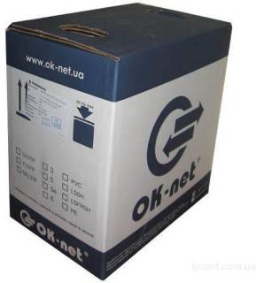 Кабель Ok-NET КГПВ-ВП (100) U/UTP кат.5е, 4х2х0.51 бухта 305м 49283