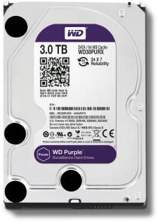 Внутренний HDD/SSD Western Digital Purple 3TB 64MB WD30PURX