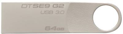 Флеш-память USB Kingston DataTraveler SE9 G2 64GB Metal Silver USB3.0 DTSE9G2/64GB