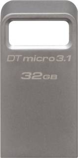 Флеш-память USB Kingston DataTraveler Micro 32Gb Metal Silver USB 3.1 DTMC3/32GB