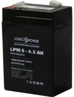 Аккумуляторная батарея LogicPower 6V - 4.5Ah (3860) LP3860