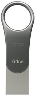 Флеш-память USB Silicon Power Mobile C80 64GB Silver USB 3.0 + Type-C SP064GBUC3C80V1S