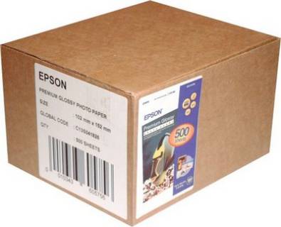 Фото бумага Epson 10x15 Premium Glossy Photo Paper, 500л C13S041826