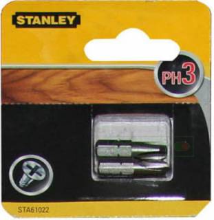 Биты STANLEY Биты Ph3, 25мм, 2шт STA61022