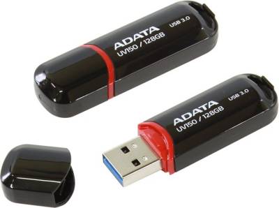 Флеш-память USB A-Data UV150 Black AUV150-128G-RBK