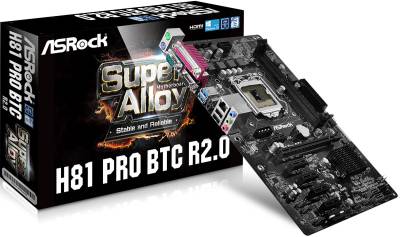 Материнская плата ASRock H81 PRO BTC R2.0