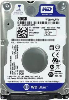 Внутренний HDD/SSD Western Digital Blue 500GB 8MB 5400RPM WD5000LPVX