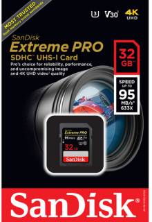 Карта памяти SanDisk 4K Extreme Pro SDHC 32GB Class10 UHS-I V30 SDSDXXG-032G-GN4IN