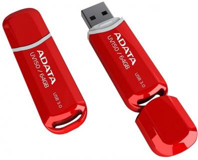 Флеш-память USB A-Data UV150 64GB Red  USB 3.0 AUV150-64G-RRD