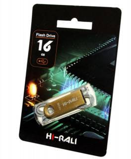 Флеш-память USB HI-RALI Shuttle series 16Gb Gold USB 2.0 HI-16GBSHGD