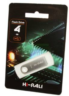 Флеш-память USB HI-RALI Shuttle series 4Gb Silver USB 2.0 HI-4GBSHSL