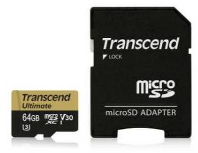 Карта памяти Transcend microSDXC 64GB UHS-I U3 MLC TS64GUSDU3M