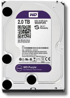 Внутренний HDD/SSD Western Digital Purple 2Tb 64MB 5400rpm WD20PURZ