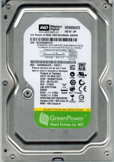 Внутренний HDD/SSD Western Digital AV-GP 500Gb 5400-7200rpm 16Mb WD5000AVCS
