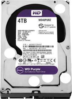 Внутренний HDD/SSD Western Digital Purple 4Tb 5400rpm 64MB WD40PURZ