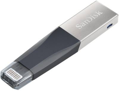 Флеш-память USB SanDisk iXpand Mini 32Gb Silver/Gray USB 3.0 + Lightning SDIX40N-032G-GN6NN