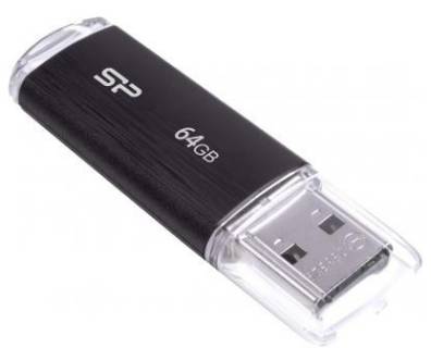 Флеш-память USB Silicon Power Ultima U02 64Gb Black USB 2.0 SP064GBUF2U02V1K