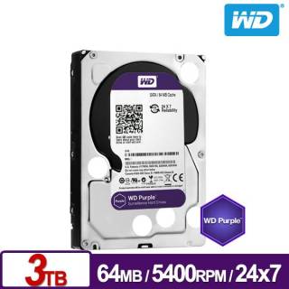 Внутренний HDD/SSD Western Digital Purple 3Tb 5400rpm 64MB WD30PURZ