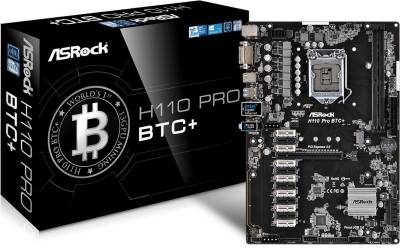 Материнская плата ASRock H110 Pro BTC+