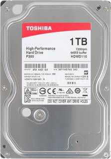 Внутренний HDD/SSD Toshiba P300 1Tb 7200rpm 64Mb HDWD110UZSVA