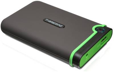 Внешний HDD Transcend StoreJet 25M3 500Gb Black/Green Rubber Case USB 3.1 TS500GSJ25M3